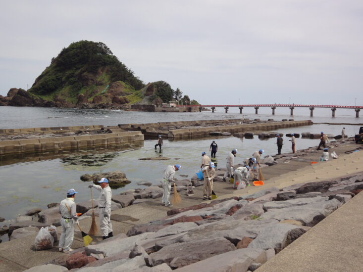 由良海岸をきれいに～佐藤工務恒例のクリーン作戦～