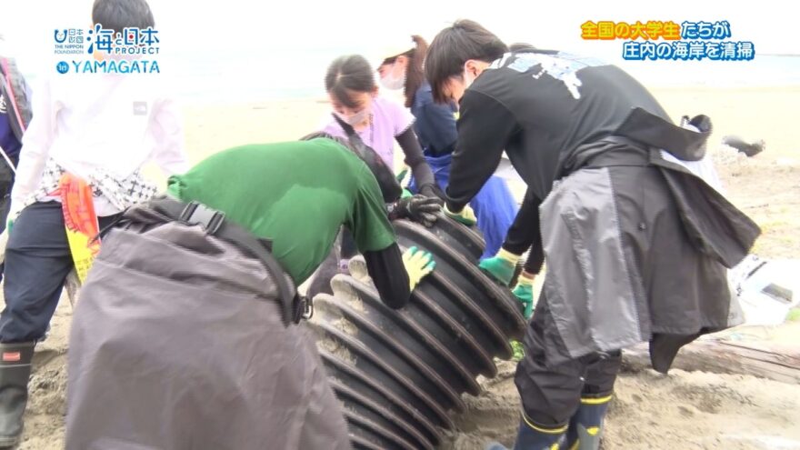 全国の大学生たちが庄内の海岸を清掃【海と日本プロジェクトin山形 2022 #19】