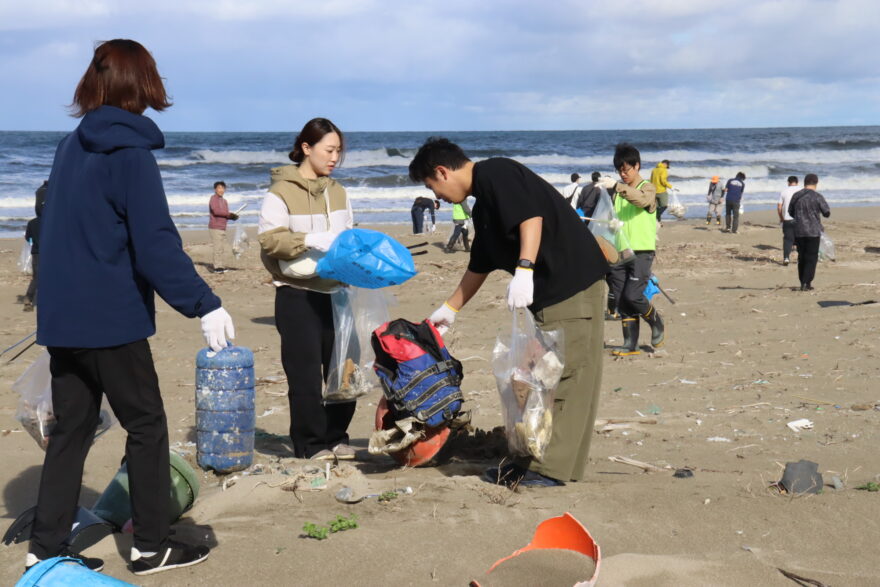 湯野浜クリーンアップ340人活動